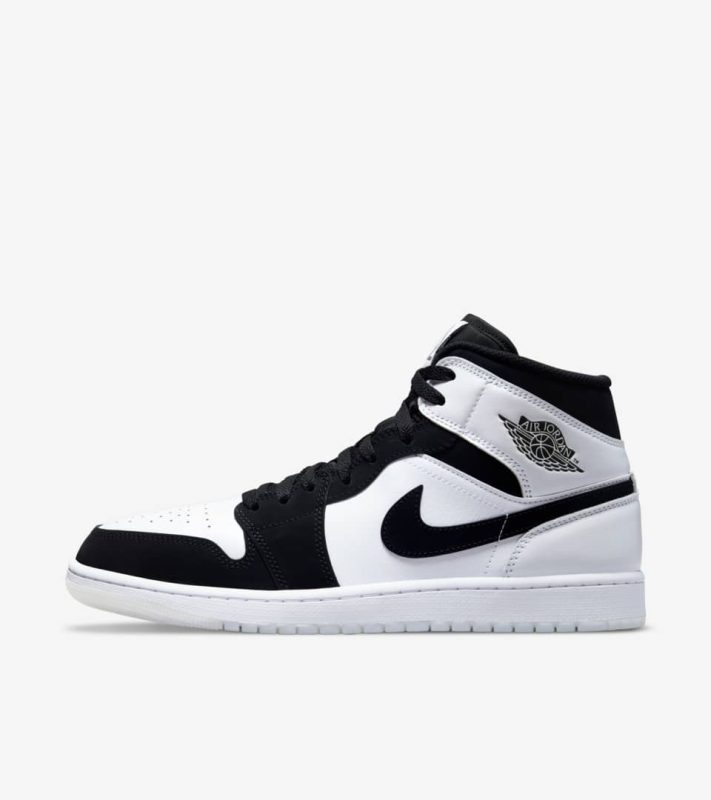 Black And White Mid Jordan 1 Luxuriant In Design,Cheap Sale