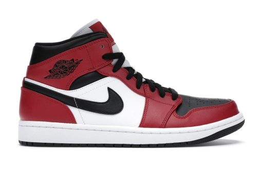 Jordan 1 Mid Chicago Black Toe On Feet ,100% Authentic