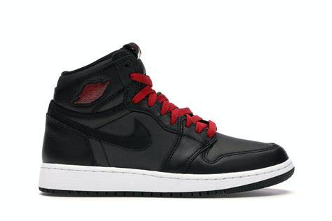 Jordan 1 Retro High Black Satin Gym Red ,66%Off Discount