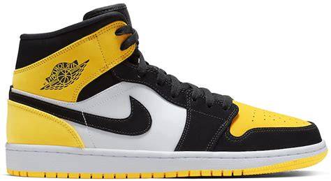 Air Jordan 1 Mid Yellow Toe Black Design Website