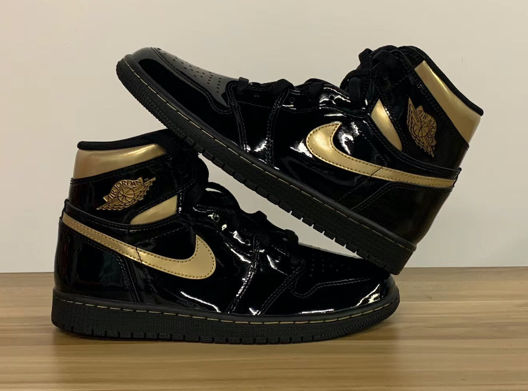 Jordan 1 Black And Gold Patent Leather ,78%Off For Sale