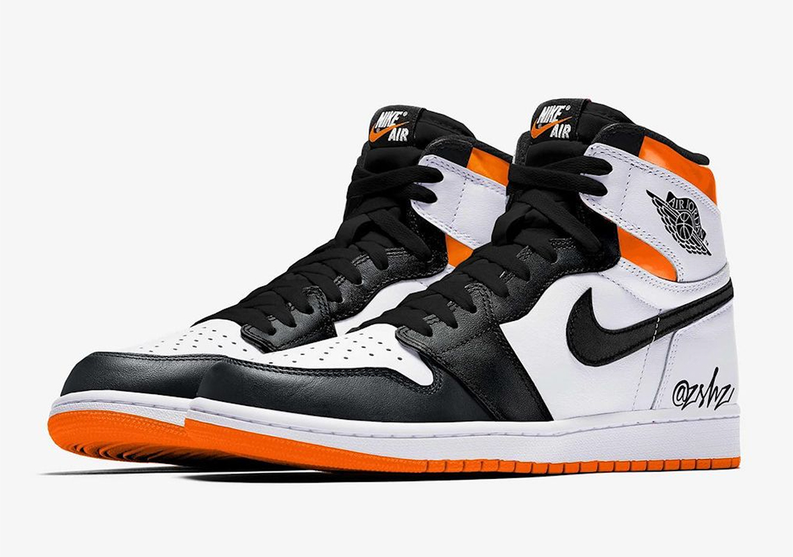 Orange Black White Jordan 1 Attractive & Durable
