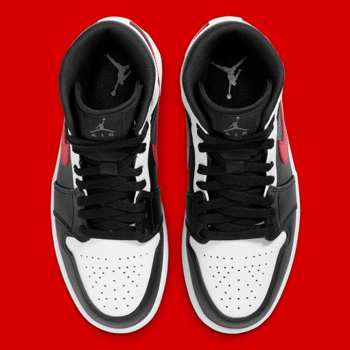 Jordan 1 Mid Red Black White – Tri-Color | Free Shipping