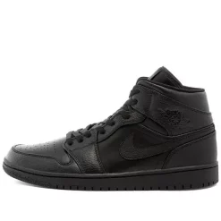 Jordan AJ 1 Mid Black – Sleek All-Black Style | Authentic